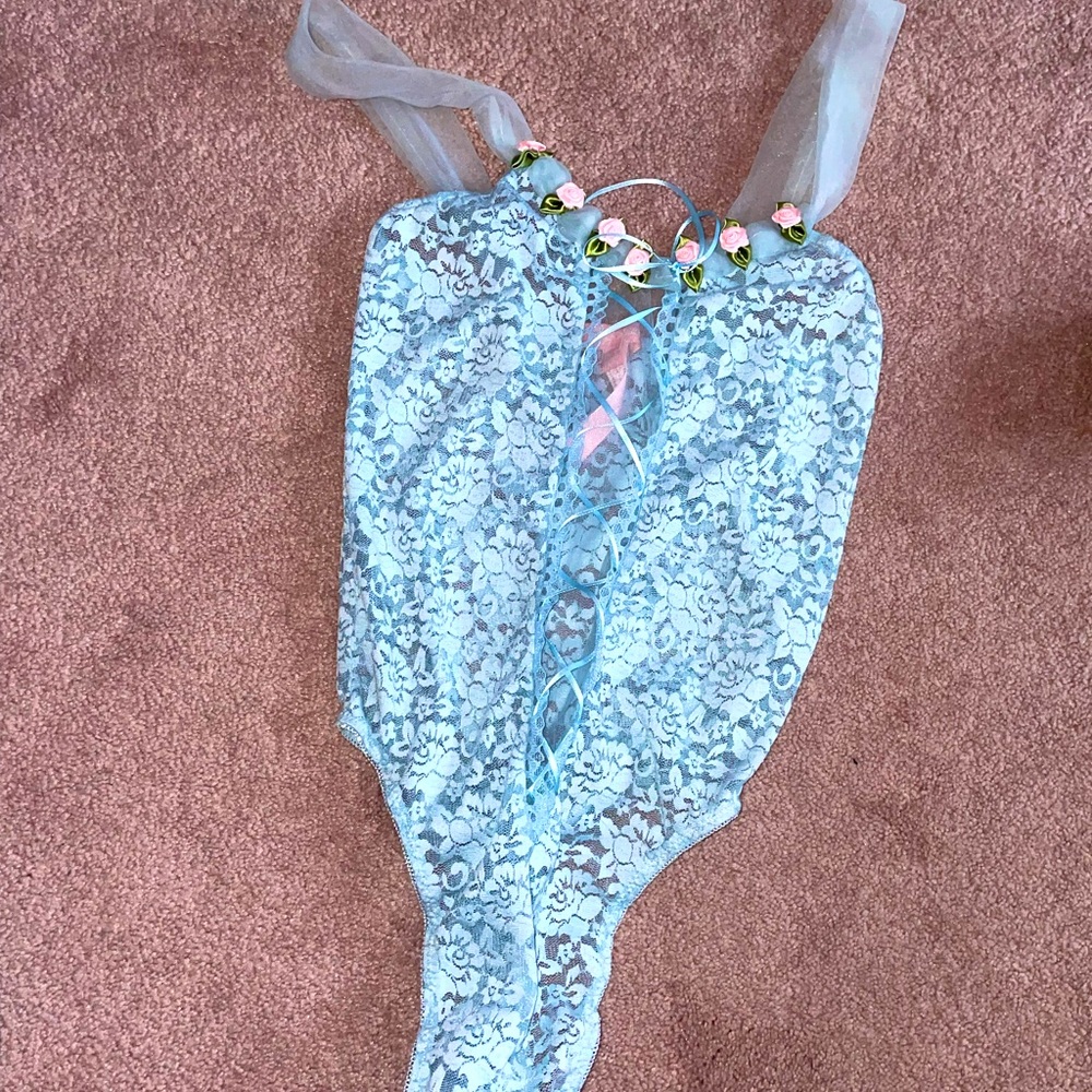 New Euphoria Beautiful Light Blue Bodysuit Lingerie Sugar Thrillz Dolls Kill